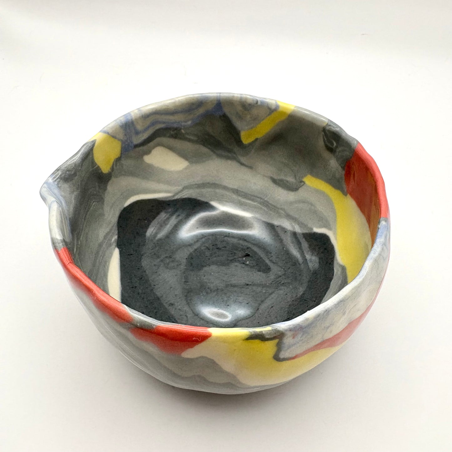 Sunrise • Nerikomi Porcelain Matcha Bowl • 12-14 oz