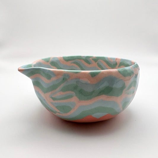 Sakura • Nerikomi Matcha Bowl • 12-14 oz
