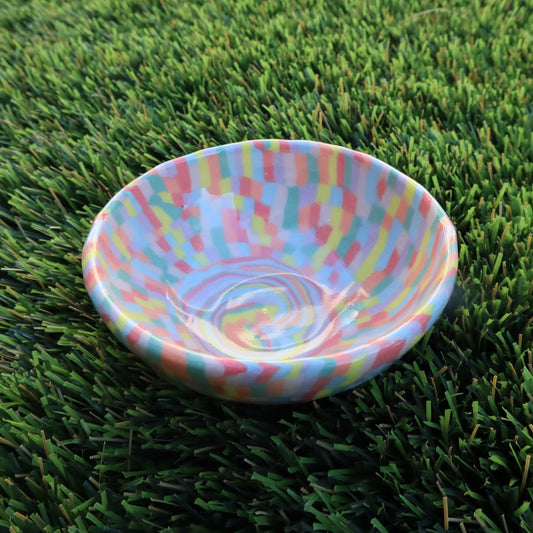 Rainbow • Nerikomi Porcelain Dipping Bowl • 3 inches - Ellie Studio - Rainbow - Ellie Studio