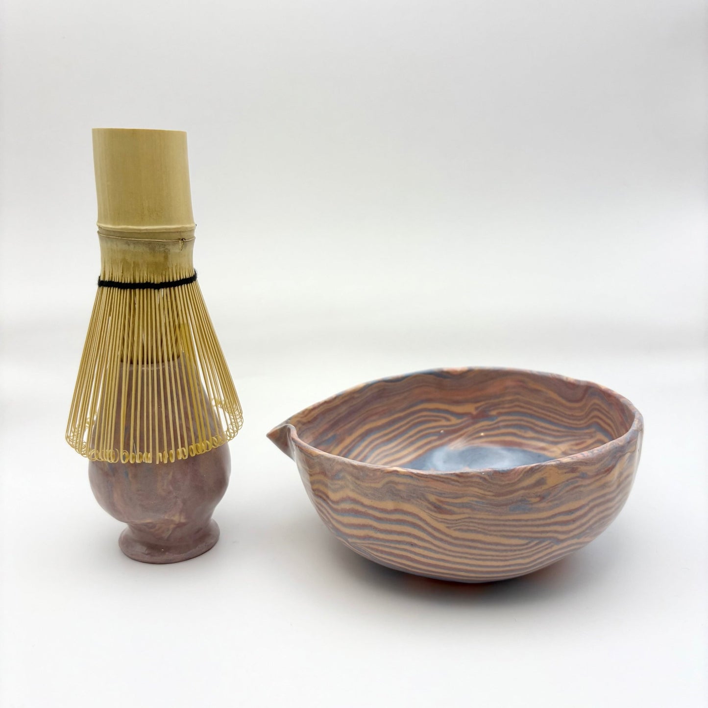 Sakura • Nerikomi Porcelain Matcha Bowl • 12 oz - Ellie Studio - Sakura - Ellie Studio