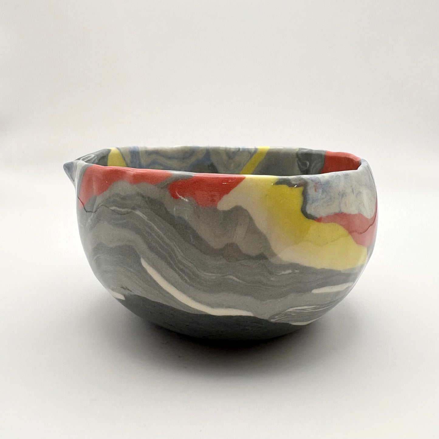 Sunrise • Nerikomi Porcelain Matcha Bowl • 12-14 oz