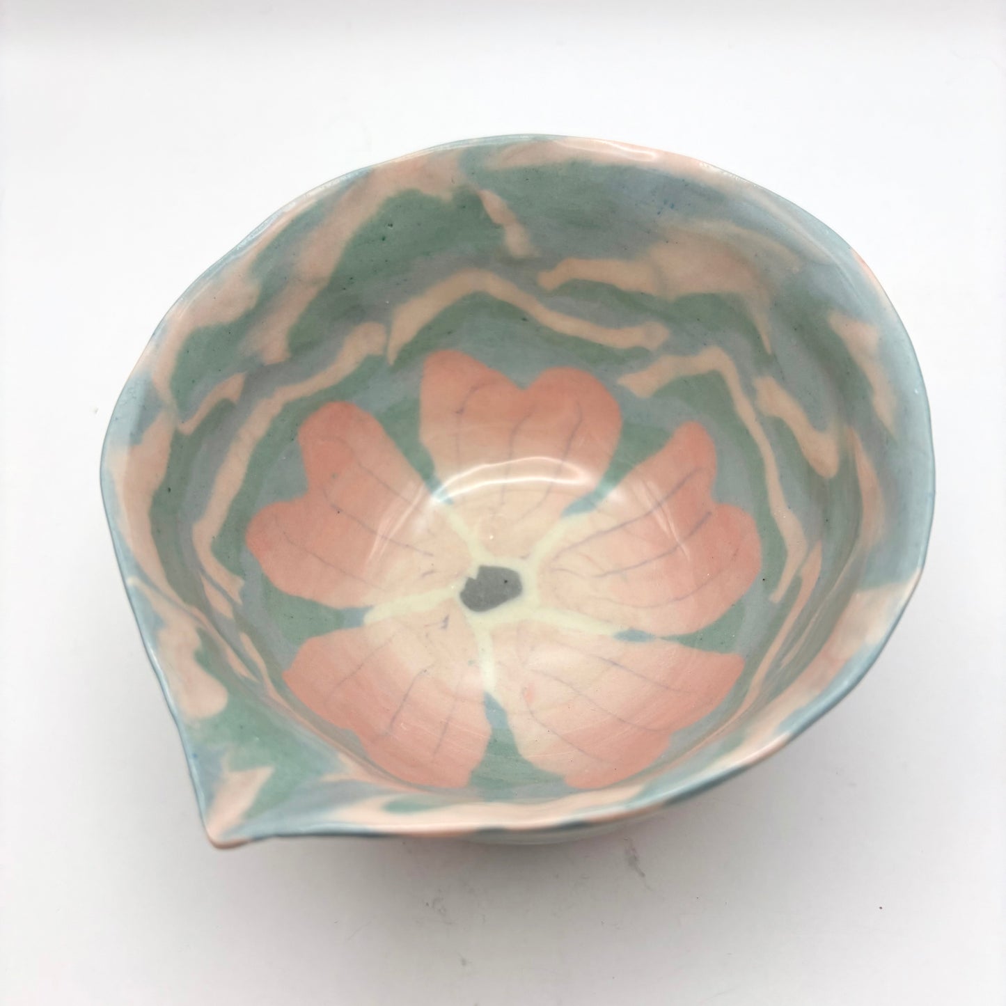 Sakura • Nerikomi Porcelain Matcha Bowl • 12-14 oz