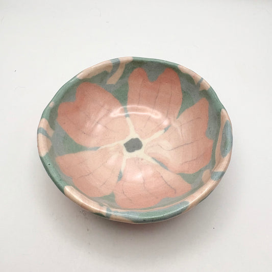 Sakura • Nerikomi Porcelain Pet Bowl / Jewelry Holder • 4-5 inches