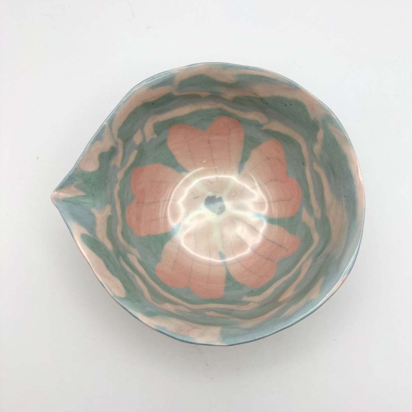 Sakura • Nerikomi Porcelain Matcha Bowl • 12-14 oz