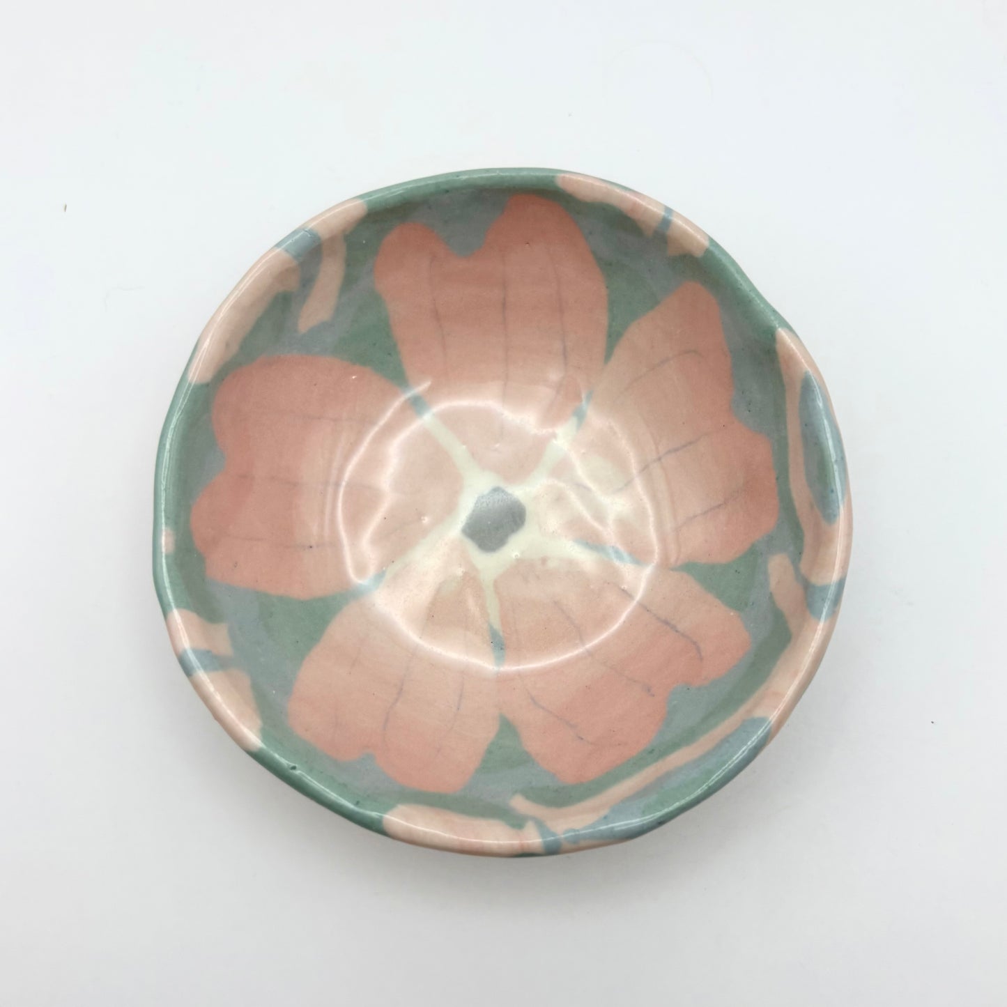 Sakura • Nerikomi Porcelain Pet Bowl / Jewelry Holder • 4-5 inches