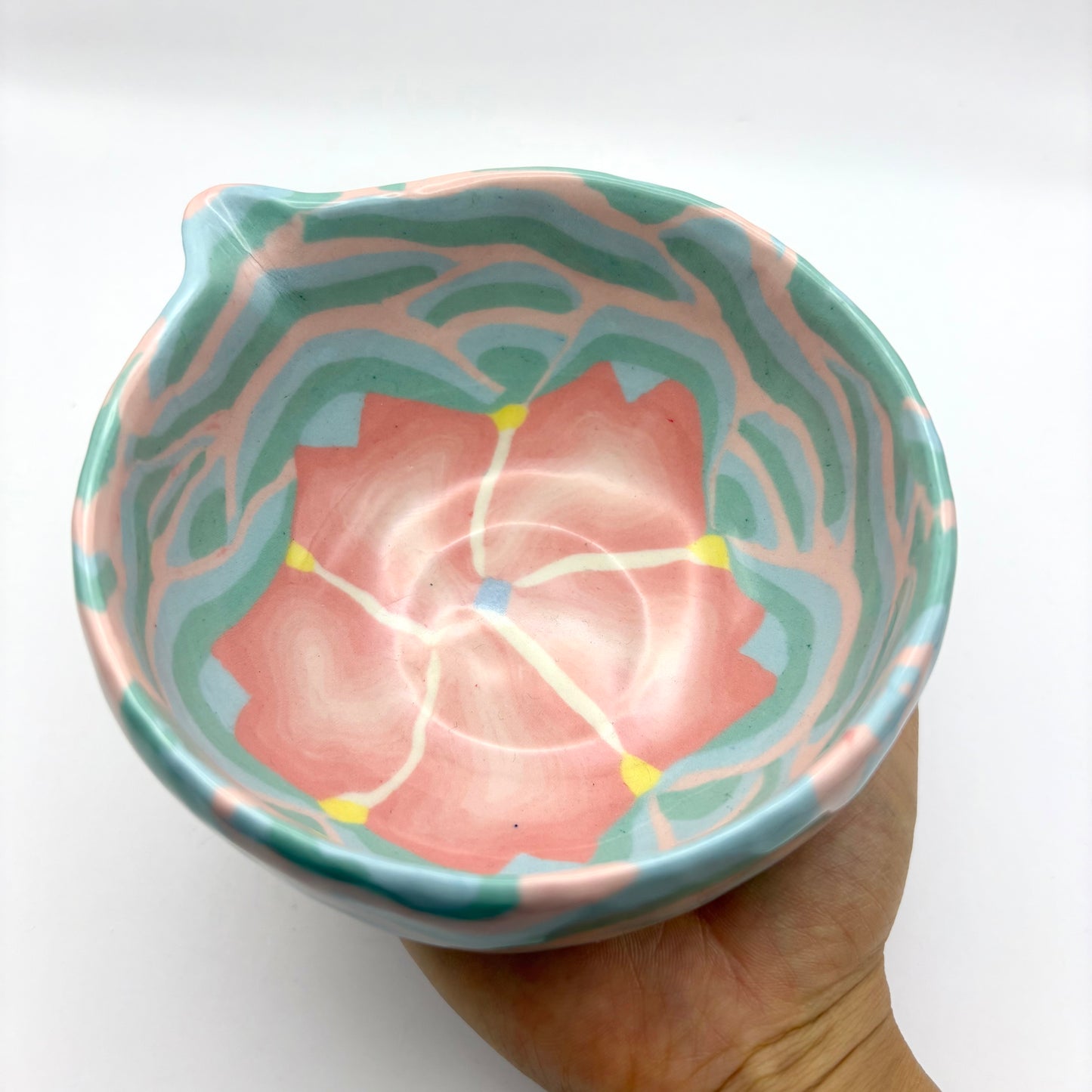 Sakura • Nerikomi Matcha Bowl • 12-14 oz