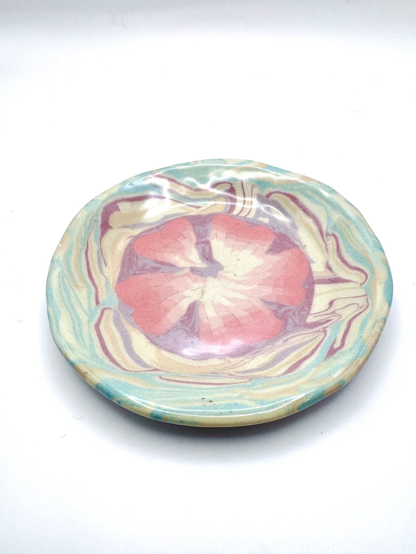 Sakura • Nerikomi Small Plate / Saucer • 4-5 inches