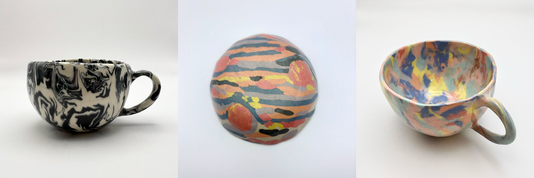 standard package for nerikomi workshop, make more intricate patterns or mugs.