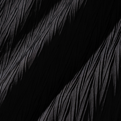 Modern unisex Wave Haori blazer by Ellie Studio. A sustainable, pleated streetwear jacket with a metal buckle, designed for effortless style and everyday joy. fabric details