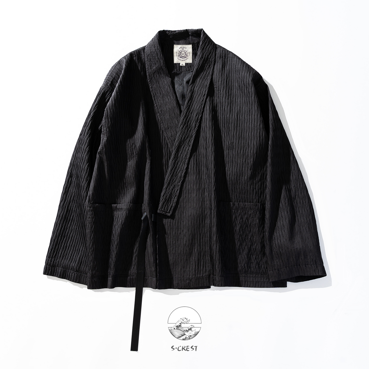 Wave | Modern Unisex Haori Jacket, Metal Buckle, Streetwear Fit Blazer