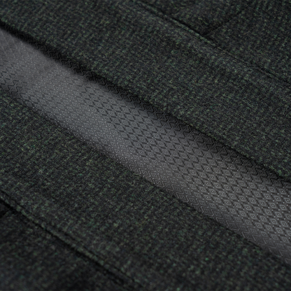 Handcrafted unisex wool Haori jacket by Ellie Studio. A warm, sustainable, and artful layering piece designed to bring comfort and joy to daily life. fabric details