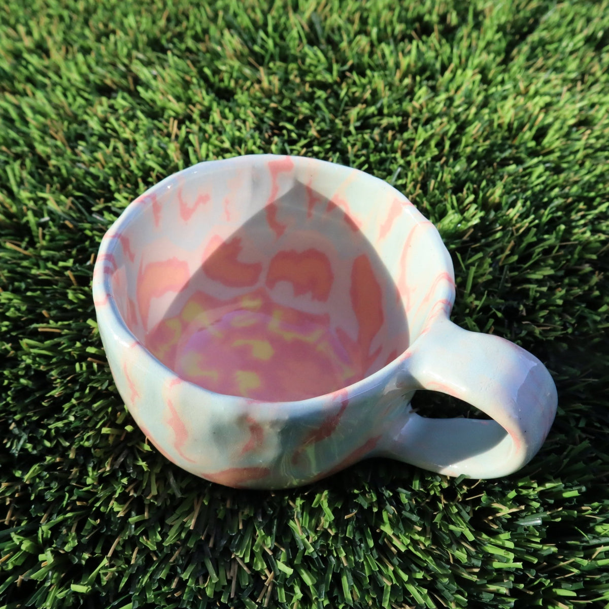 Flame • Nerikomi Small Mug • 4-5 oz - Ellie Studio - Flame - Ellie Studio