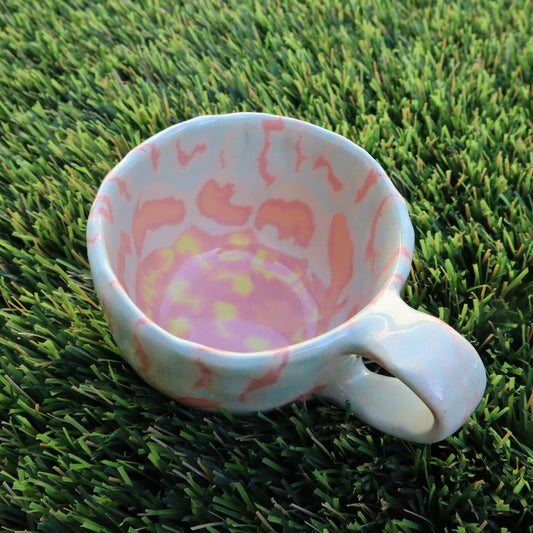 Flame • Nerikomi Small Mug • 4-5 oz - Ellie Studio - Flame - Ellie Studio