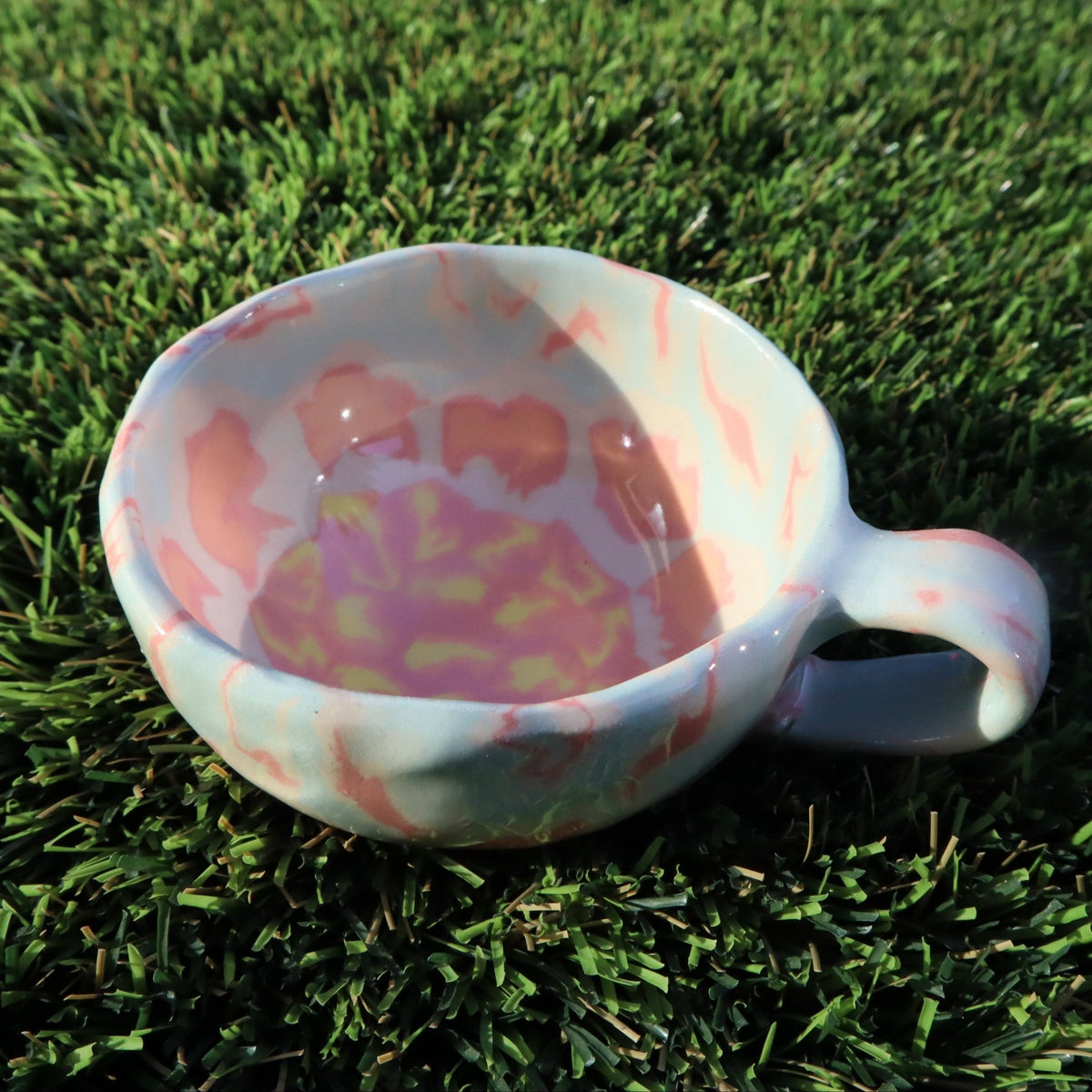 Flame • Nerikomi Small Mug • 4-5 oz - Ellie Studio - Flame - Ellie Studio