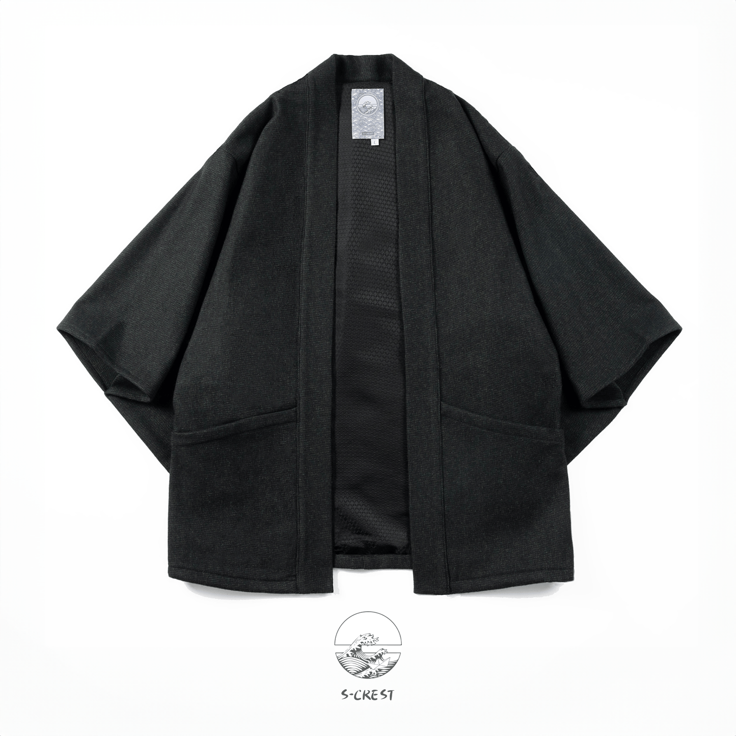Flow | Modern Unisex Wool Haori Jacket Coat - Ellie Studio - S - CREST