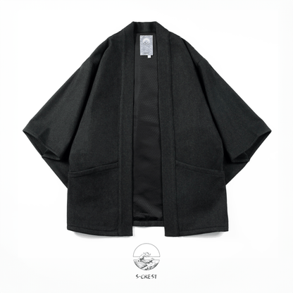 Flow | Modern Unisex Wool Haori Jacket Coat - Ellie Studio - S - CREST
