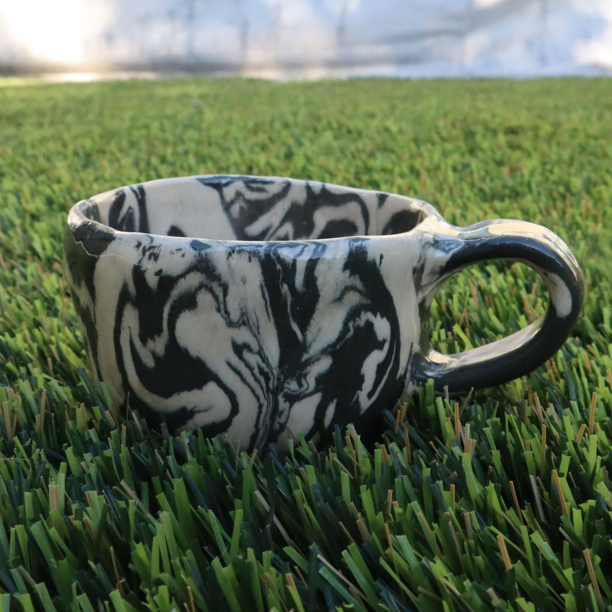Ink Storm • Nerikomi Espresso Mug • 3 oz - Ellie Studio - Ink Storm - Ellie Studio