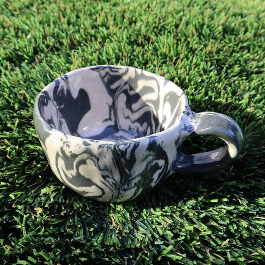 Ink Storm • Nerikomi Espresso Mug • 3 oz - Ellie Studio - Ink Storm - Ellie Studio