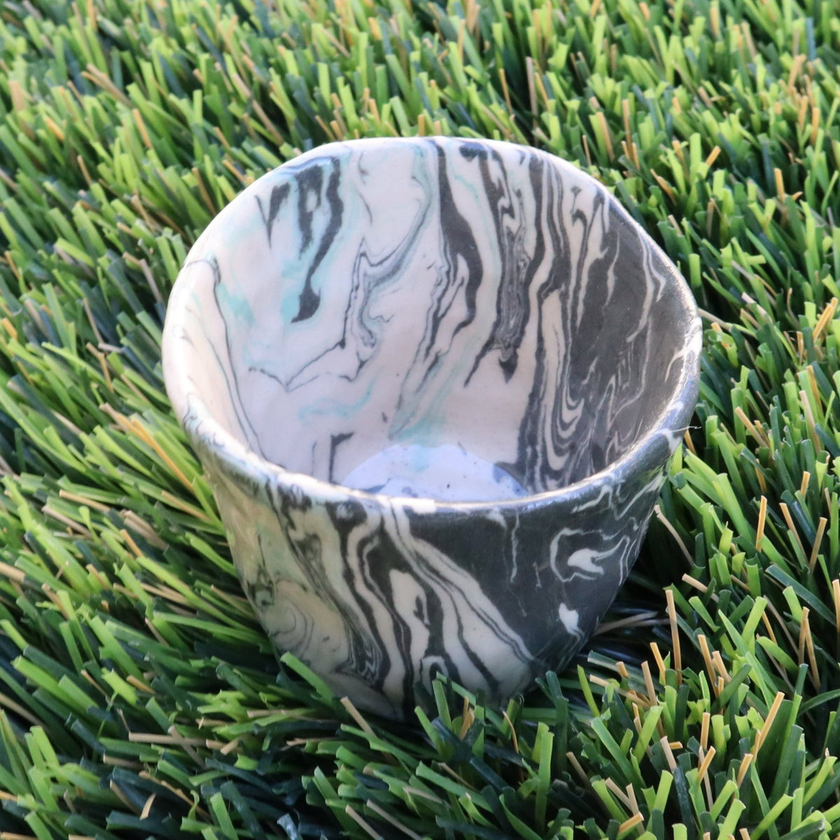 Ink Storm • Nerikomi Shot Glasses • 2 oz - Ellie Studio - Ink Storm - Ellie Studio