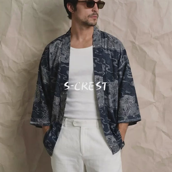 Tiger Roar Haori Jacket on a Model