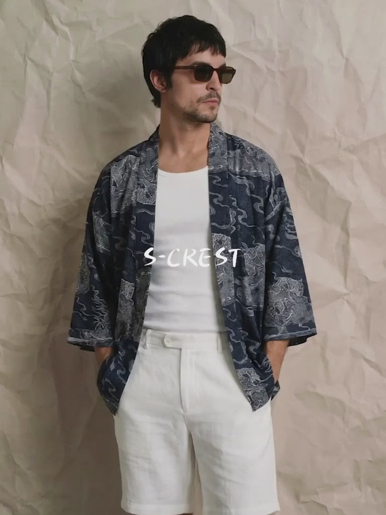 Tiger Roar Haori Jacket on a Model