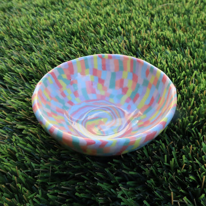 Rainbow • Nerikomi Porcelain Dipping Bowl • 3 inches - Ellie Studio - Rainbow - Ellie Studio