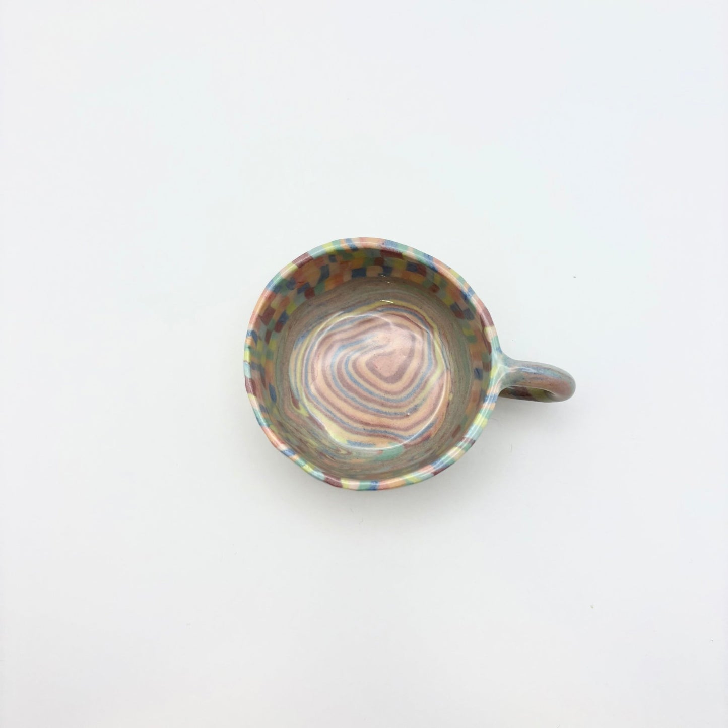 Rainbow • Nerikomi Porcelain Extra Small Mug (Espresso) • 2.5oz - Ellie Studio - Rainbow - Ellie Studio