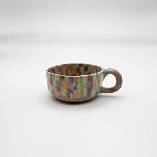 Rainbow • Nerikomi Porcelain Extra Small Mug (Espresso) • 2.5oz - Ellie Studio - Rainbow - Ellie Studio