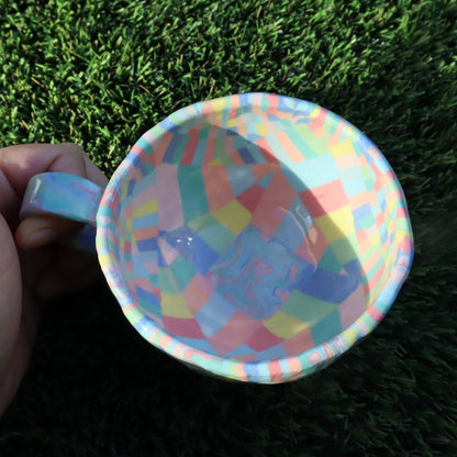 Rainbow • Nerikomi Porcelain Medium Mug • 6-8 oz - Ellie Studio - Rainbow - Ellie Studio