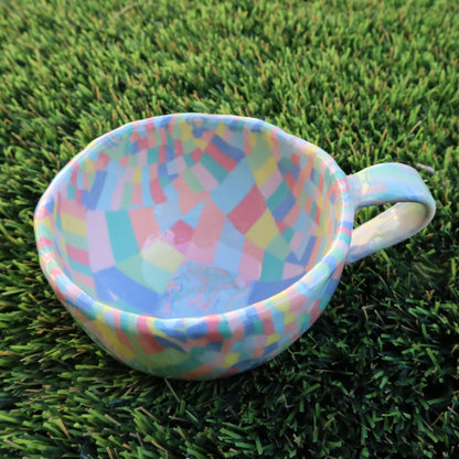 Rainbow • Nerikomi Porcelain Medium Mug • 6-8 oz - Ellie Studio - Rainbow - Ellie Studio