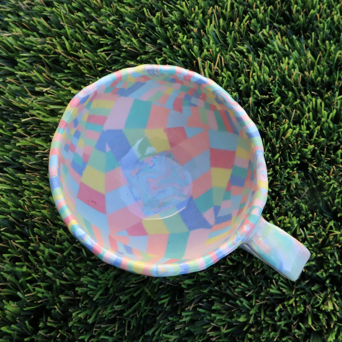 Rainbow • Nerikomi Porcelain Medium Mug • 6-8 oz - Ellie Studio - Rainbow - Ellie Studio