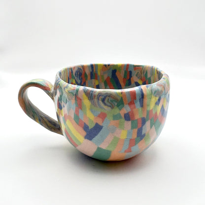Rainbow • Nerikomi Porcelain Medium Mug • 6 - 8 oz - Ellie Studio - Rainbow - Ellie Studio