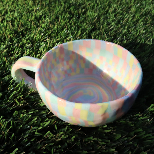 Rainbow • Nerikomi Porcelain Small Mug • 4-5 oz - Ellie Studio - Rainbow - Ellie Studio