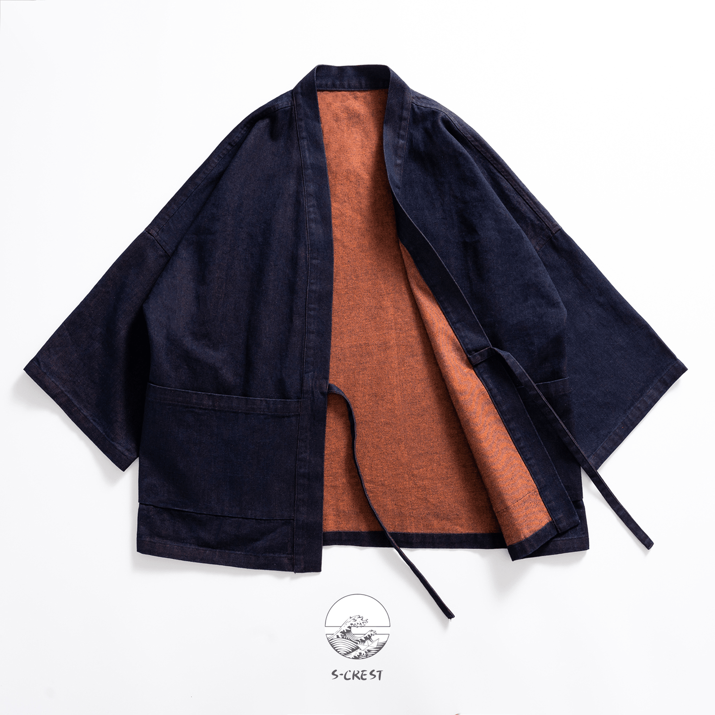 Reversible Indigo | Modern Unisex Haori Jacket - Ellie Studio - S - CREST