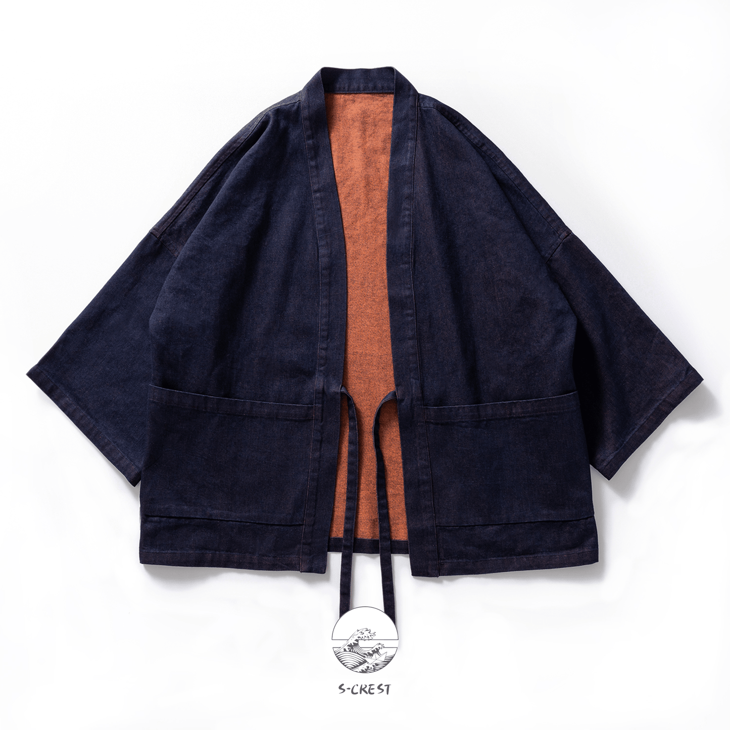 Reversible Indigo | Modern Unisex Haori Jacket - Ellie Studio - S - CREST