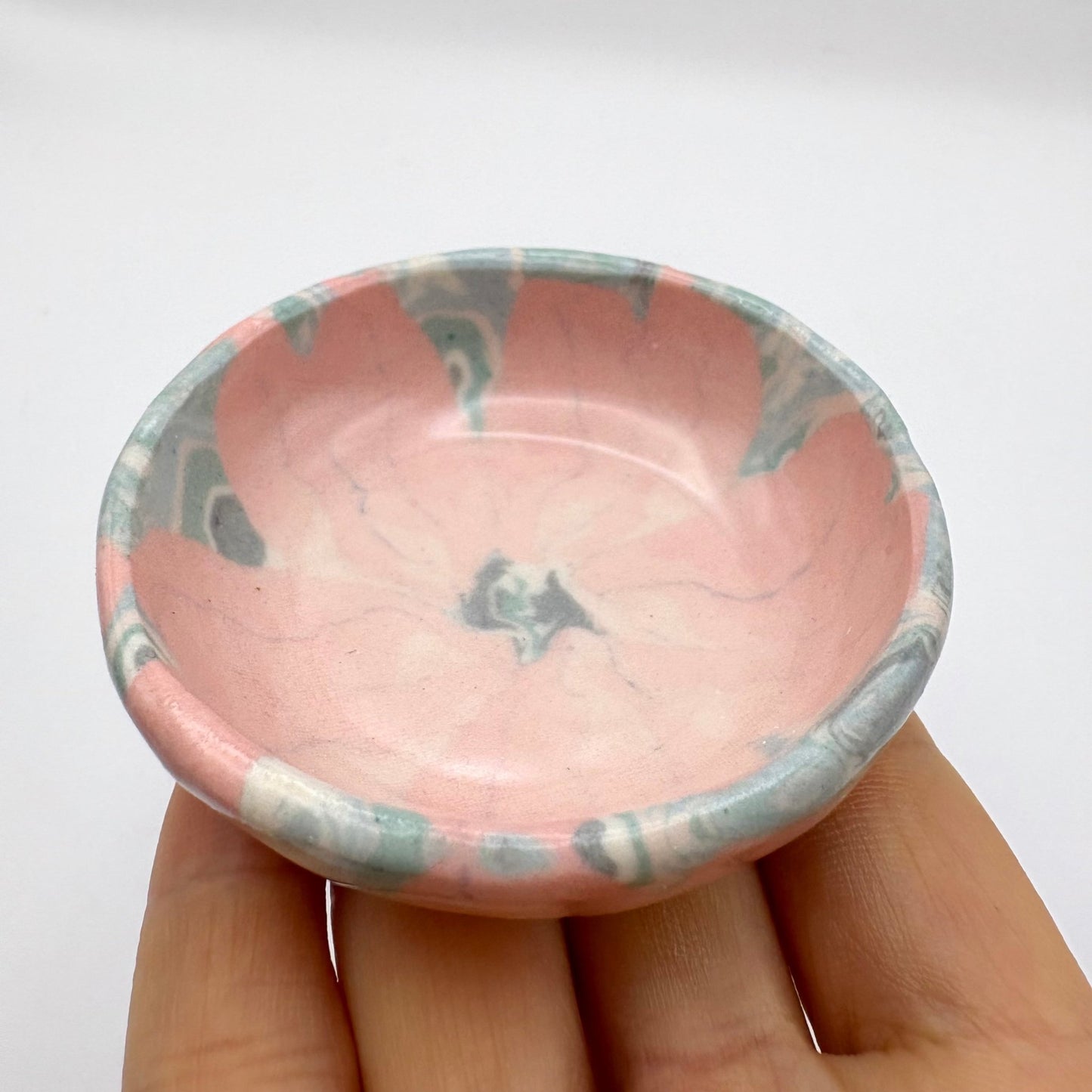 Sakura • Nerikomi Porcelain Dipping Bowl / Jewelry Holder • 2 inches - Ellie Studio - Sakura - Ellie Studio