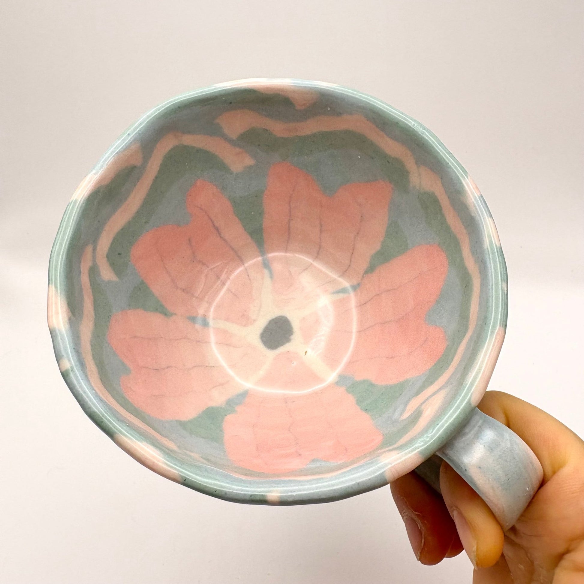 Sakura • Nerikomi Porcelain Large Mug • 9 - 10 oz - Ellie Studio - Sakura - Ellie Studio