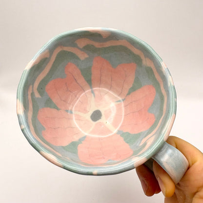 Sakura • Nerikomi Porcelain Large Mug • 9 - 10 oz - Ellie Studio - Sakura - Ellie Studio