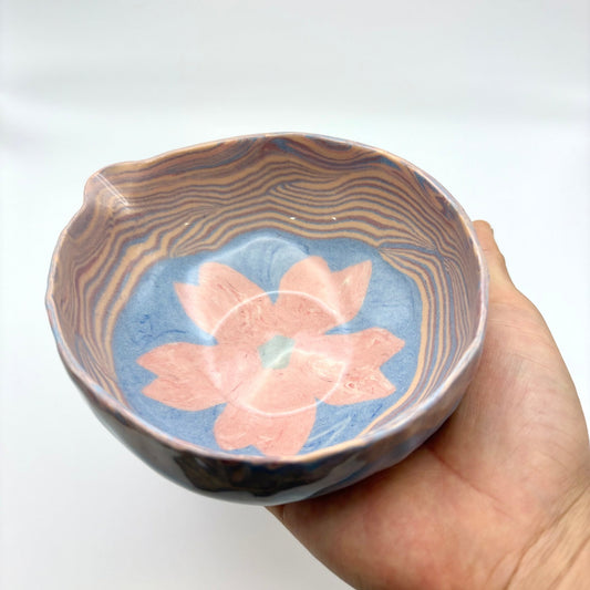 Sakura • Nerikomi Porcelain Matcha Bowl • 12 oz - Ellie Studio - Sakura - Ellie Studio