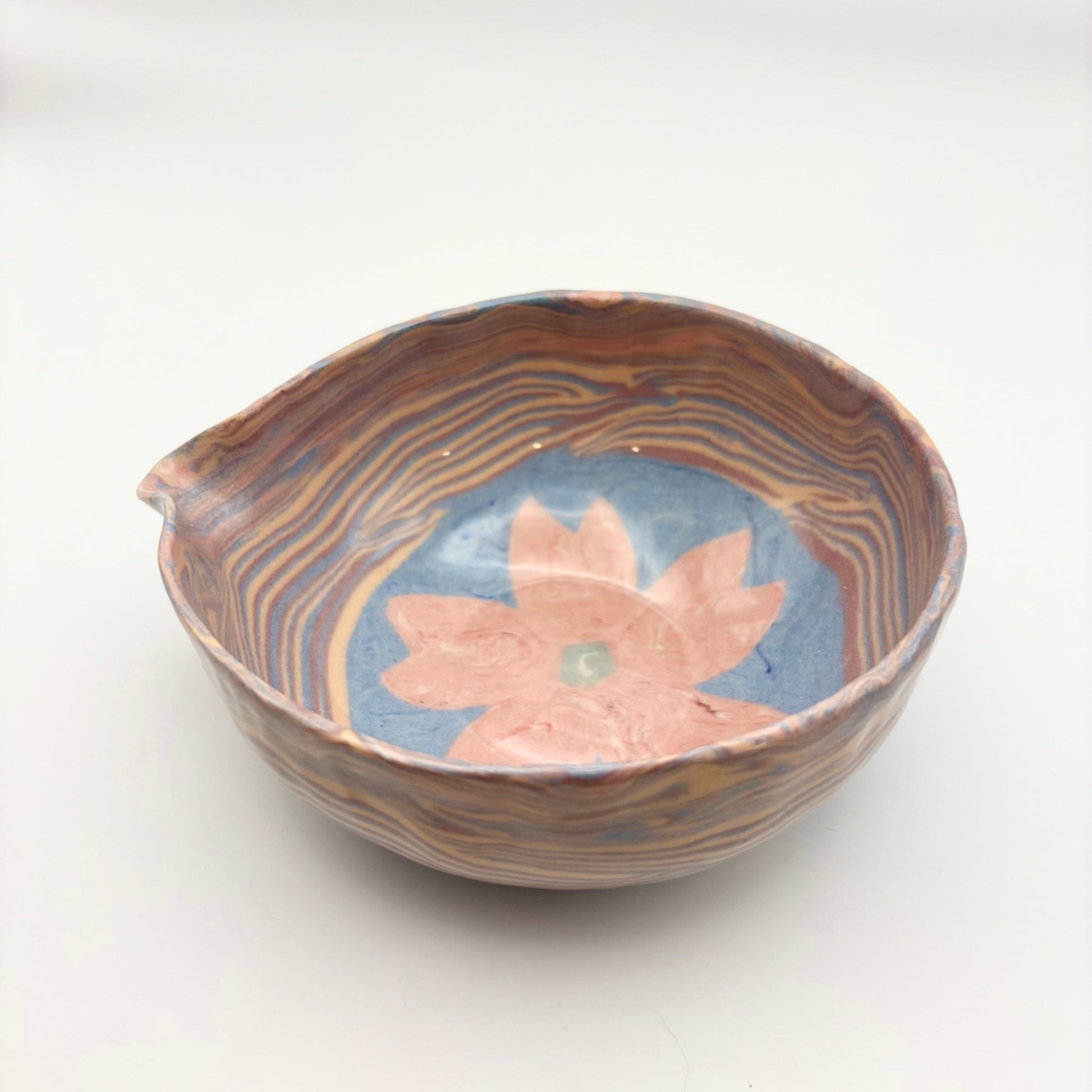 Sakura • Nerikomi Porcelain Matcha Bowl • 12 oz - Ellie Studio - Sakura - Ellie Studio