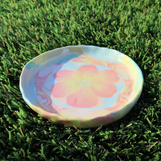 Sakura • Nerikomi Small Plate / Saucer • 3-4 inch - Ellie Studio - Sakura - Ellie Studio