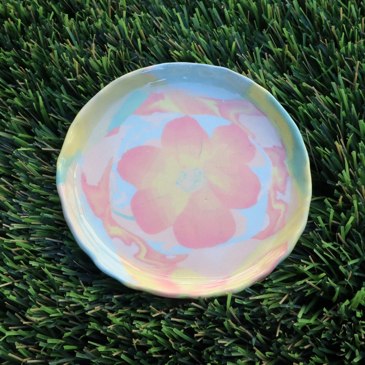 Sakura • Nerikomi Small Plate / Saucer • 3-4 inch - Ellie Studio - Sakura - Ellie Studio