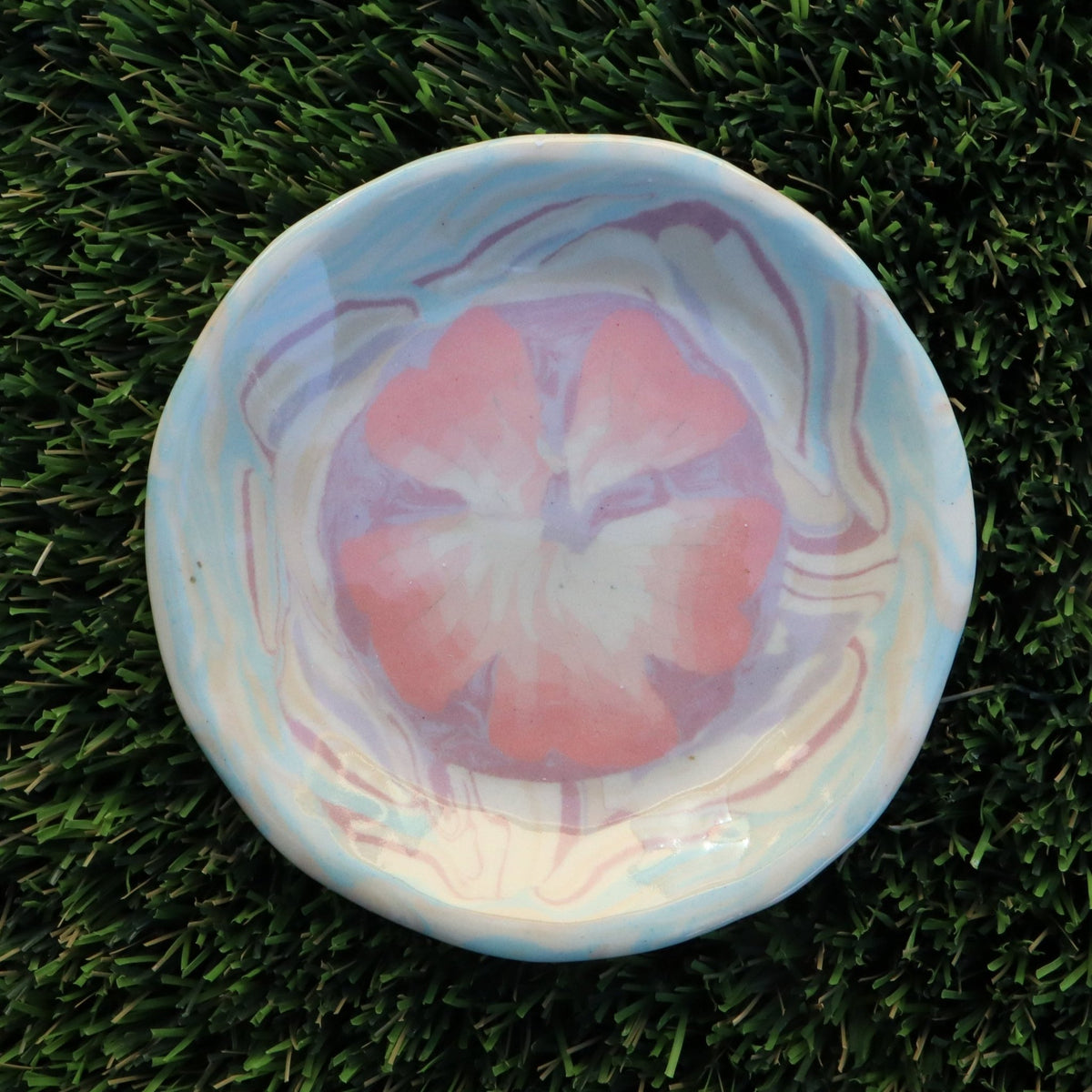 Sakura • Nerikomi Small Plate / Saucer • 4-5 inches - Ellie Studio - Sakura - Ellie Studio