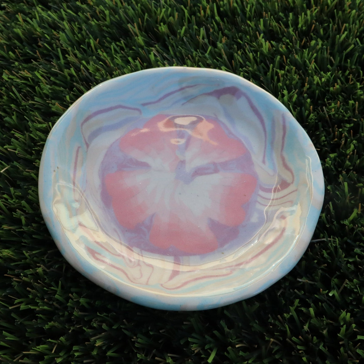 Sakura • Nerikomi Small Plate / Saucer • 4-5 inches - Ellie Studio - Sakura - Ellie Studio