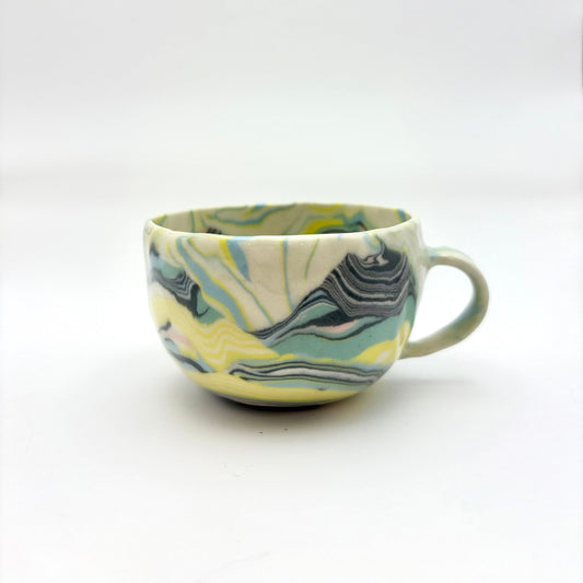 Terrain • Nerikomi Porcelain Medium Mug • 7 - 8 oz - Ellie Studio - Terrain - Ellie Studio