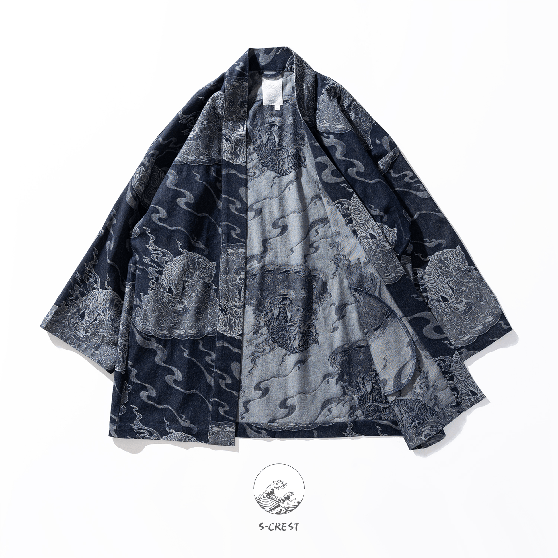 Tiger Roar | Modern Unisex Haori Jacket - Ellie Studio - S - CREST